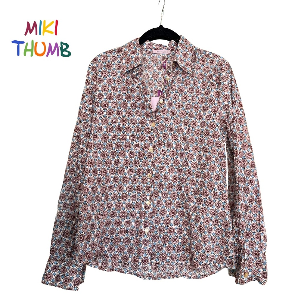 Miki Thumb Classic Shirt in Inez Sky